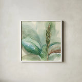 Exotic Flower I by Chris Paschke. Shown in a crisp white glass frame for a clean and minimalist style. Available as an archival giclee rolled canvas, fine art paper, or poster print. SKU 48030a.