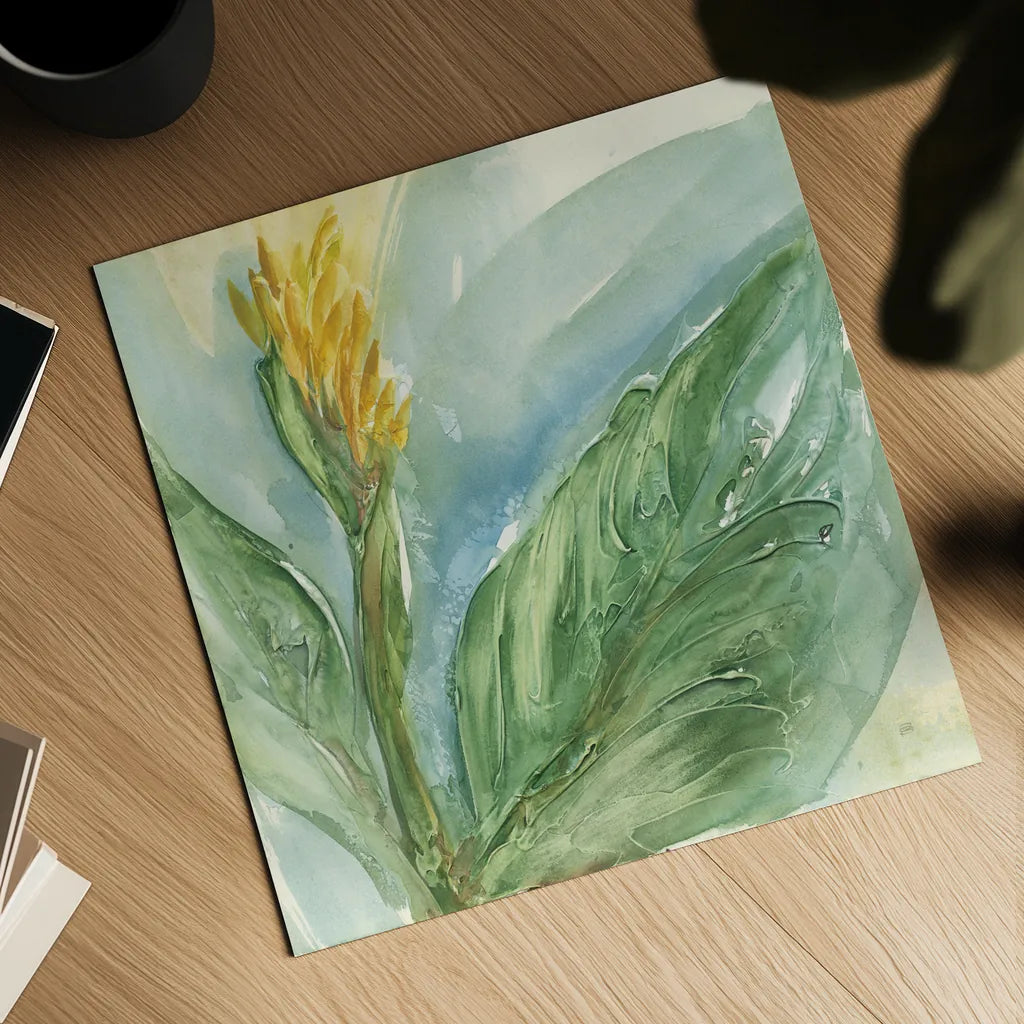 Exotic Flower II by Chris Paschke. Shown as a detailed flat fine art print, highlighting archival giclee quality. Available as an archival giclee rolled canvas, fine art paper, or poster print. SKU 48031a.