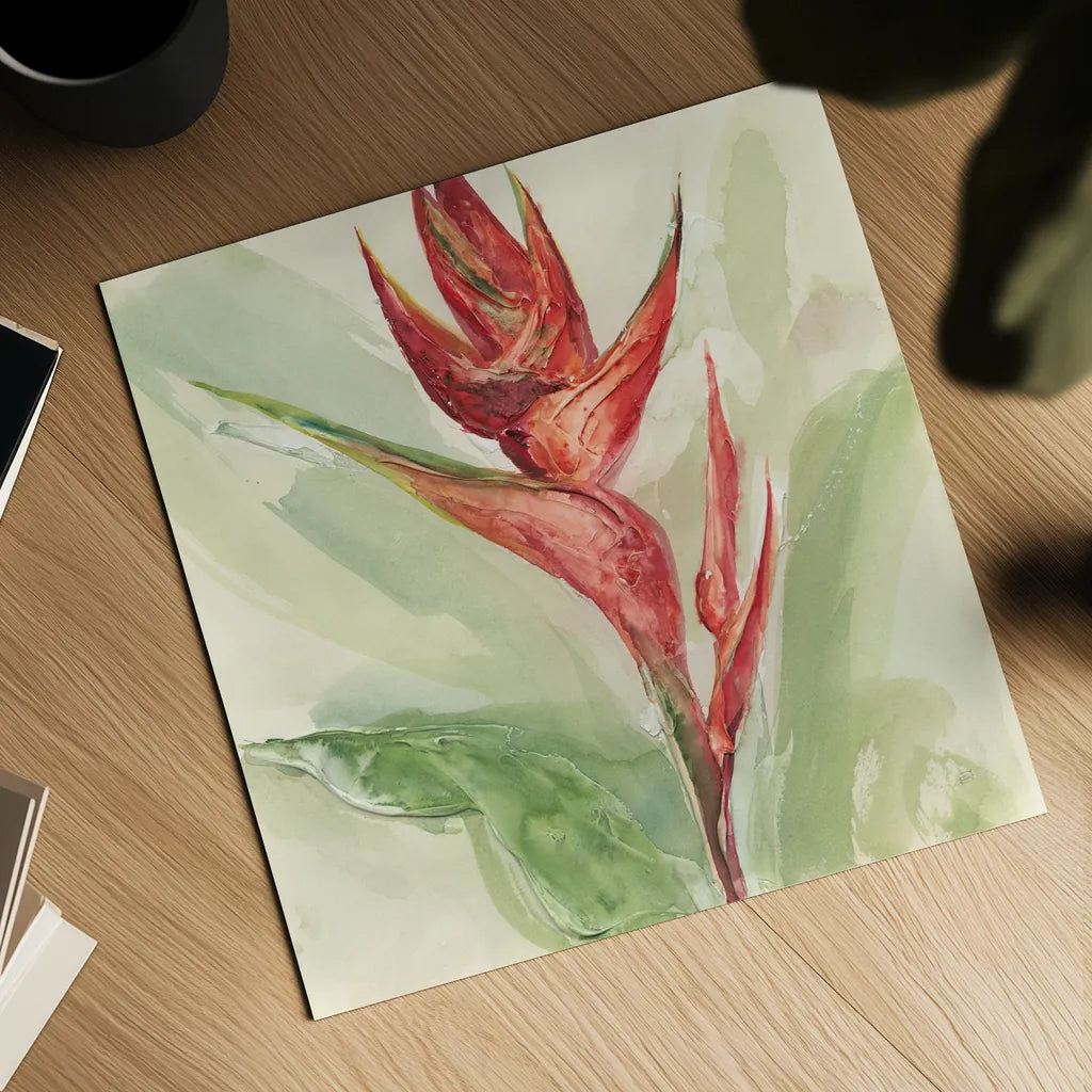 Exotic Flower IV by Chris Paschke. Shown as a detailed flat fine art print, highlighting archival giclee quality. Available as an archival giclee rolled canvas, fine art paper, or poster print. SKU 48033a.