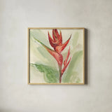Exotic Flower IV by Chris Paschke. Shown in a natural wood glass frame for a timeless modern aesthetic. Available as an archival giclee rolled canvas, fine art paper, or poster print. SKU 48033a.