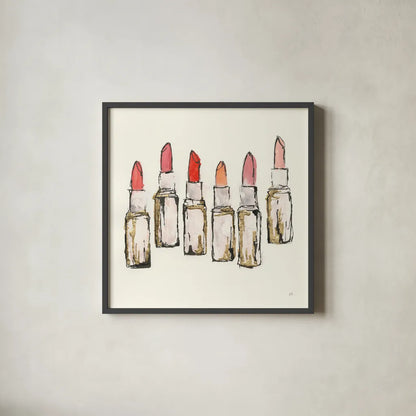 Fashion First II by Chris Paschke. Shown in a sleek black glass frame for a contemporary gallery look. Available as an archival giclee rolled canvas, fine art paper, or poster print. SKU 49453a.