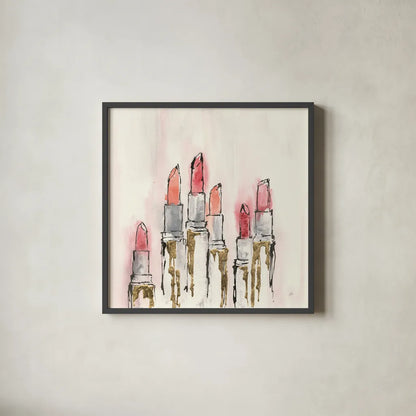 Fashion First III by Chris Paschke. Shown in a sleek black glass frame for a contemporary gallery look. Available as an archival giclee rolled canvas, fine art paper, or poster print. SKU 49454a.