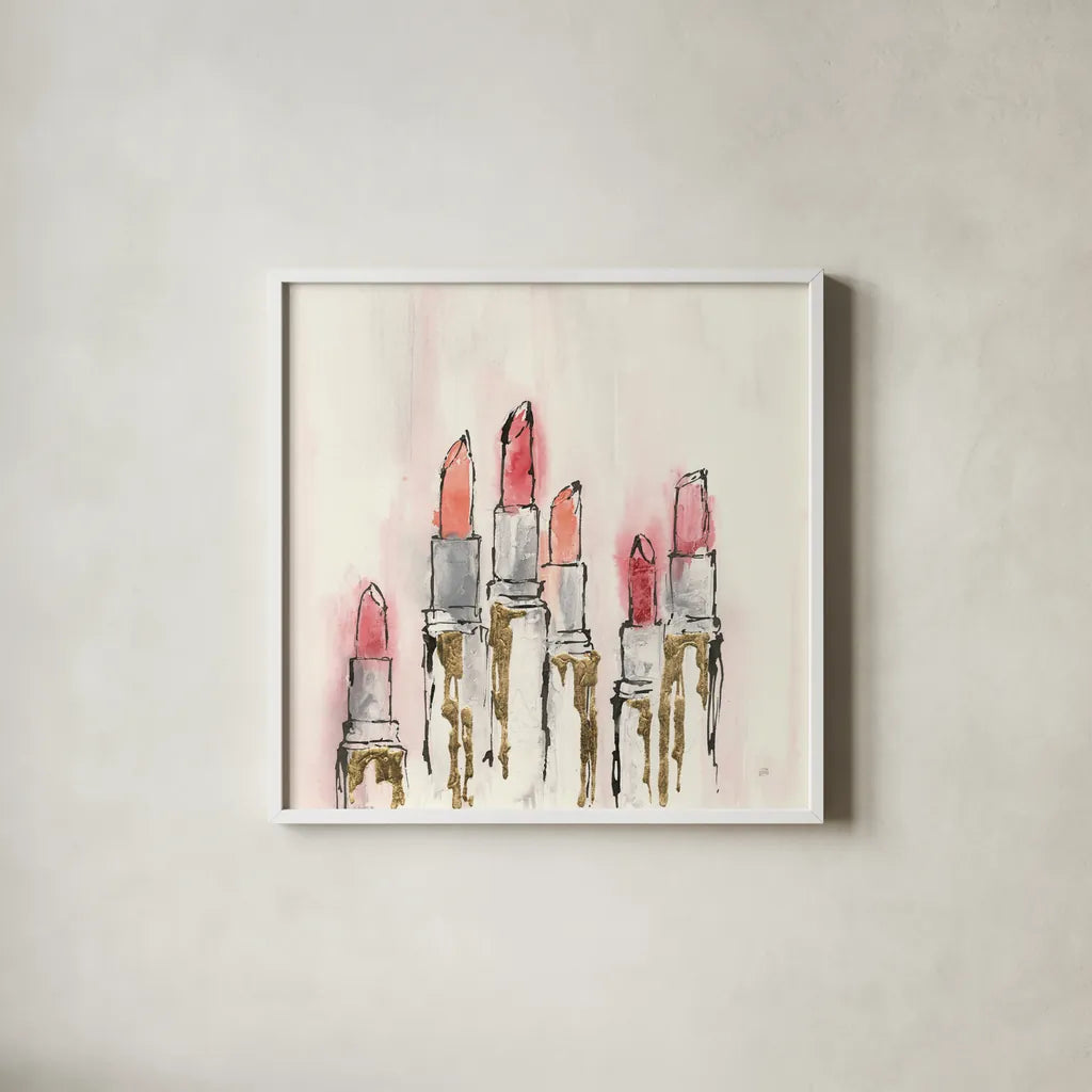 Fashion First III by Chris Paschke. Shown in a crisp white glass frame for a clean and minimalist style. Available as an archival giclee rolled canvas, fine art paper, or poster print. SKU 49454a.