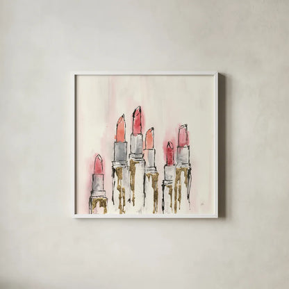 Fashion First III by Chris Paschke. Shown in a crisp white glass frame for a clean and minimalist style. Available as an archival giclee rolled canvas, fine art paper, or poster print. SKU 49454a.