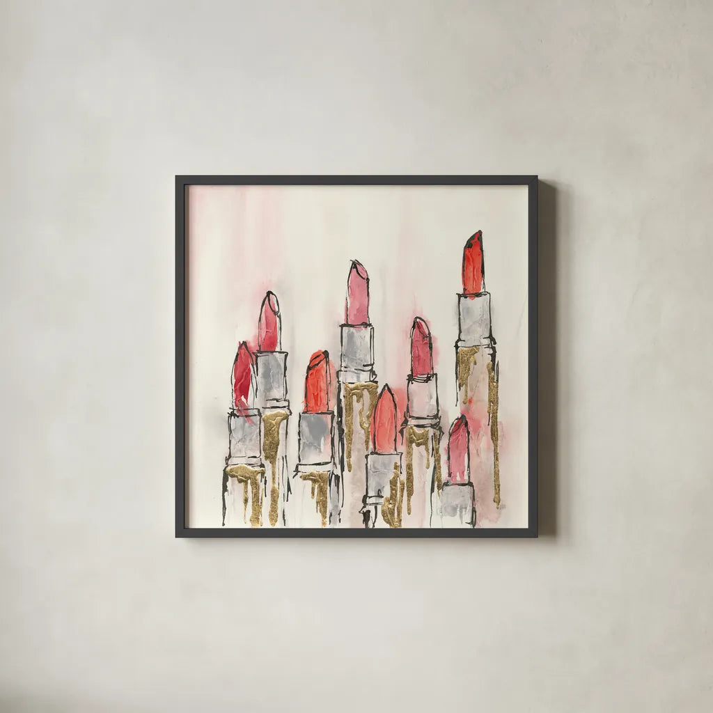 Fashion First IV by Chris Paschke. Shown in a sleek black glass frame for a contemporary gallery look. Available as an archival giclee rolled canvas, fine art paper, or poster print. SKU 49455a.