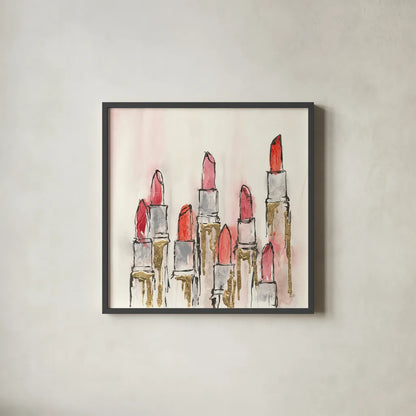 Fashion First IV by Chris Paschke. Shown in a sleek black glass frame for a contemporary gallery look. Available as an archival giclee rolled canvas, fine art paper, or poster print. SKU 49455a.