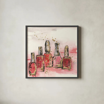 Fashion First VI by Chris Paschke. Shown in a sleek black glass frame for a contemporary gallery look. Available as an archival giclee rolled canvas, fine art paper, or poster print. SKU 49457a.