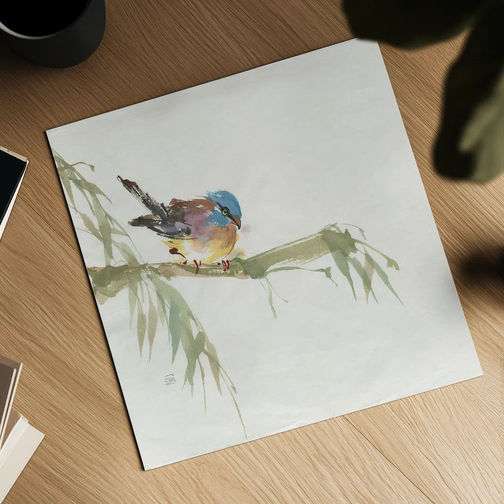 Finch by Chris Paschke. Shown as a detailed flat fine art print, highlighting archival giclee quality. Available as an archival giclee rolled canvas, fine art paper, or poster print. SKU 23938a.