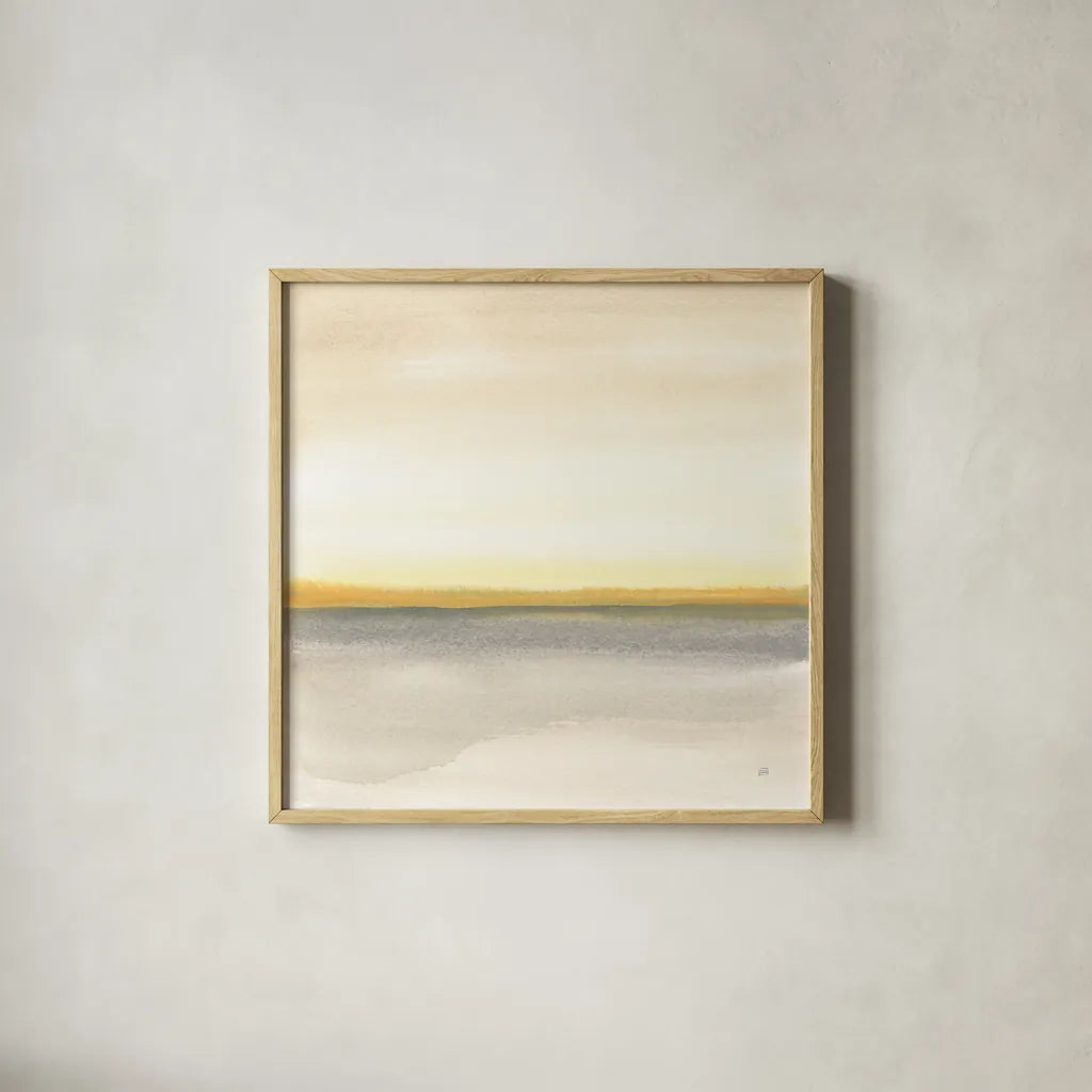 Flatland I by Chris Paschke. Shown in a natural wood glass frame for a timeless modern aesthetic. Available as an archival giclee rolled canvas, fine art paper, or poster print. SKU 67660a.