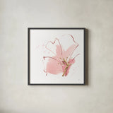 Floral Blossom II by Chris Paschke. Shown in a sleek black glass frame for a contemporary gallery look. Available as an archival giclee rolled canvas, fine art paper, or poster print. SKU 82451a.