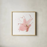 Floral Blossom II by Chris Paschke. Shown in a natural wood glass frame for a timeless modern aesthetic. Available as an archival giclee rolled canvas, fine art paper, or poster print. SKU 82451a.