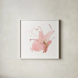 Floral Blossom II by Chris Paschke. Shown in a crisp white glass frame for a clean and minimalist style. Available as an archival giclee rolled canvas, fine art paper, or poster print. SKU 82451a.