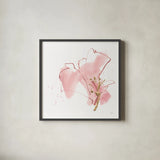 Floral Blossom III by Chris Paschke. Shown in a sleek black glass frame for a contemporary gallery look. Available as an archival giclee rolled canvas, fine art paper, or poster print. SKU 82452a.