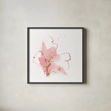 Floral Blossom IV by Chris Paschke. Shown in a sleek black glass frame for a contemporary gallery look. Available as an archival giclee rolled canvas, fine art paper, or poster print. SKU 82453a.