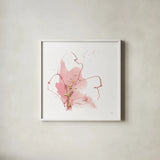 Floral Blossom IV by Chris Paschke. Shown in a crisp white glass frame for a clean and minimalist style. Available as an archival giclee rolled canvas, fine art paper, or poster print. SKU 82453a.