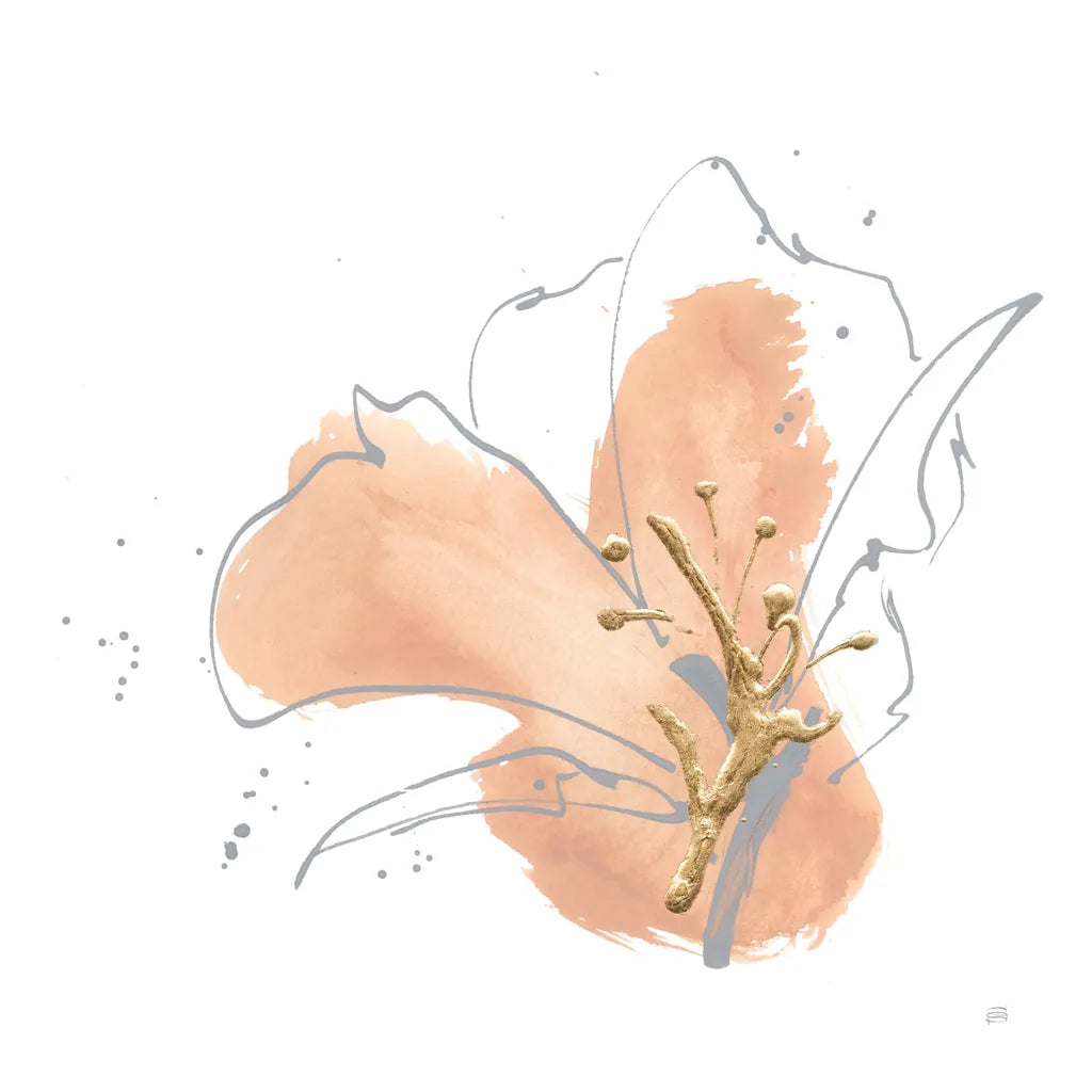 Floral Terracotta I by Chris Paschke. SKU 82454a. Archival Giclee Fine art print for wall decor.