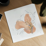 Floral Terracotta I by Chris Paschke. Shown as a detailed flat fine art print, highlighting archival giclee quality. Available as an archival giclee rolled canvas, fine art paper, or poster print. SKU 82454a.