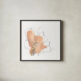Floral Terracotta II by Chris Paschke. Shown in a sleek black glass frame for a contemporary gallery look. Available as an archival giclee rolled canvas, fine art paper, or poster print. SKU 82455a.