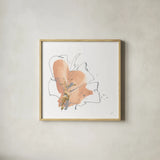 Floral Terracotta II by Chris Paschke. Shown in a natural wood glass frame for a timeless modern aesthetic. Available as an archival giclee rolled canvas, fine art paper, or poster print. SKU 82455a.