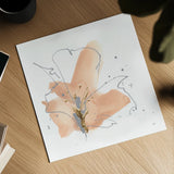 Floral Terracotta IV by Chris Paschke. Shown as a detailed flat fine art print, highlighting archival giclee quality. Available as an archival giclee rolled canvas, fine art paper, or poster print. SKU 82457a.