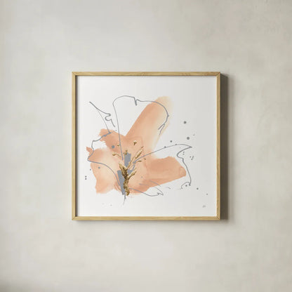 Floral Terracotta IV by Chris Paschke. Shown in a natural wood glass frame for a timeless modern aesthetic. Available as an archival giclee rolled canvas, fine art paper, or poster print. SKU 82457a.
