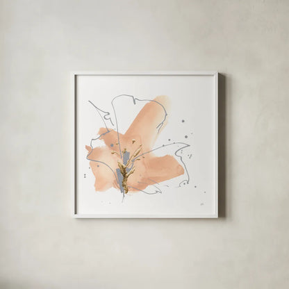 Floral Terracotta IV by Chris Paschke. Shown in a crisp white glass frame for a clean and minimalist style. Available as an archival giclee rolled canvas, fine art paper, or poster print. SKU 82457a.