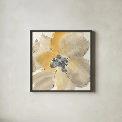 Flower Tones I by Chris Paschke. Shown in a sleek black glass frame for a contemporary gallery look. Available as an archival giclee rolled canvas, fine art paper, or poster print. SKU 33988a.