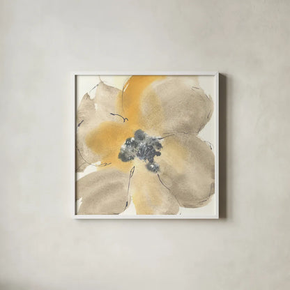 Flower Tones I by Chris Paschke. Shown in a crisp white glass frame for a clean and minimalist style. Available as an archival giclee rolled canvas, fine art paper, or poster print. SKU 33988a.