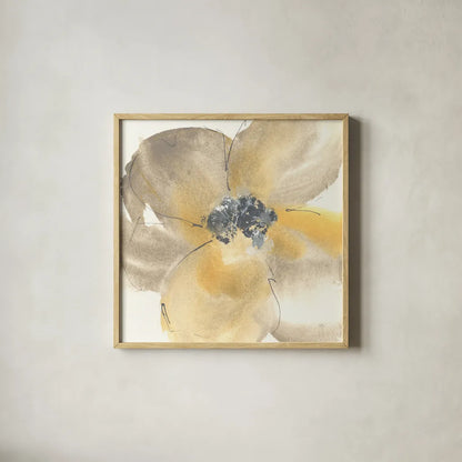 Flower Tones II by Chris Paschke. Shown in a natural wood glass frame for a timeless modern aesthetic. Available as an archival giclee rolled canvas, fine art paper, or poster print. SKU 33989a.