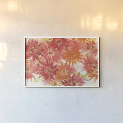 Flowers Afield III by Chris Paschke. shown as a paper print in a white frame. Available as a archival giclee rolled canvas, fine art paper, or poster print. SKU 50154i.