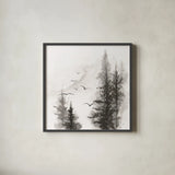 Free Flight I by Chris Paschke. Shown in a sleek black glass frame for a contemporary gallery look. Available as an archival giclee rolled canvas, fine art paper, or poster print. SKU 95450a.