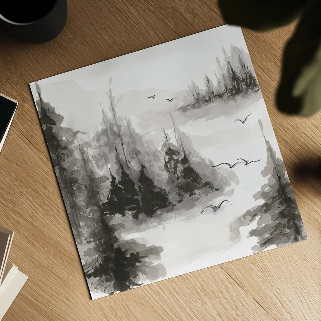 Free Flight III by Chris Paschke. Shown as a detailed flat fine art print, highlighting archival giclee quality. Available as an archival giclee rolled canvas, fine art paper, or poster print. SKU 95452a.