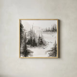 Free Flight III by Chris Paschke. Shown in a natural wood glass frame for a timeless modern aesthetic. Available as an archival giclee rolled canvas, fine art paper, or poster print. SKU 95452a.