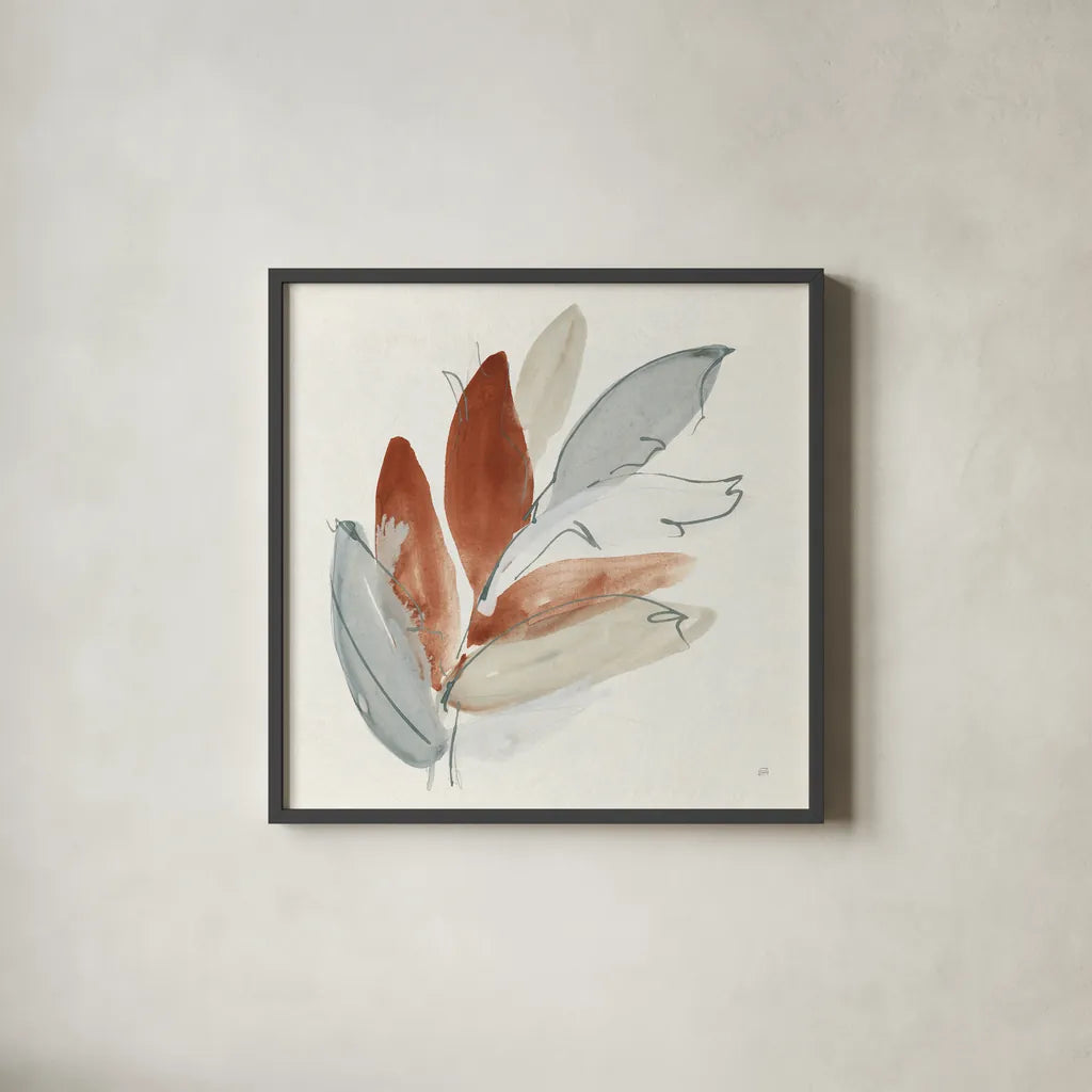 From the Forest I Rust by Chris Paschke. Shown in a sleek black glass frame for a contemporary gallery look. Available as an archival giclee rolled canvas, fine art paper, or poster print. SKU 80491a.