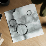 Full Circle I Gray by Chris Paschke. Shown as a detailed flat fine art print, highlighting archival giclee quality. Available as an archival giclee rolled canvas, fine art paper, or poster print. SKU 22778a.