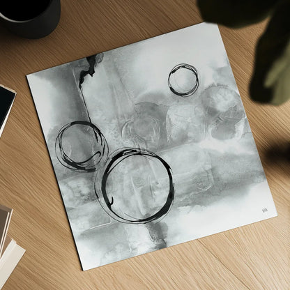 Full Circle I Gray by Chris Paschke. Shown as a detailed flat fine art print, highlighting archival giclee quality. Available as an archival giclee rolled canvas, fine art paper, or poster print. SKU 22778a.