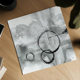 Full Circle II Gray by Chris Paschke. Shown as a detailed flat fine art print, highlighting archival giclee quality. Available as an archival giclee rolled canvas, fine art paper, or poster print. SKU 22779a.