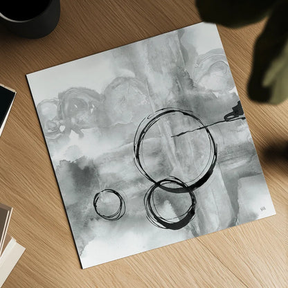 Full Circle II Gray by Chris Paschke. Shown as a detailed flat fine art print, highlighting archival giclee quality. Available as an archival giclee rolled canvas, fine art paper, or poster print. SKU 22779a.