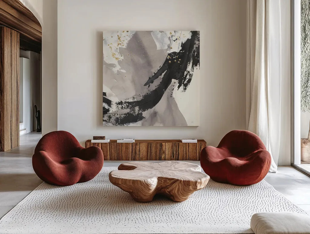 Galaxy II by Chris Paschke. Shown as extra-large giant wall art in a modern living room. Available as an archival giclee rolled canvas, fine art paper, or poster print. SKU 31736a.