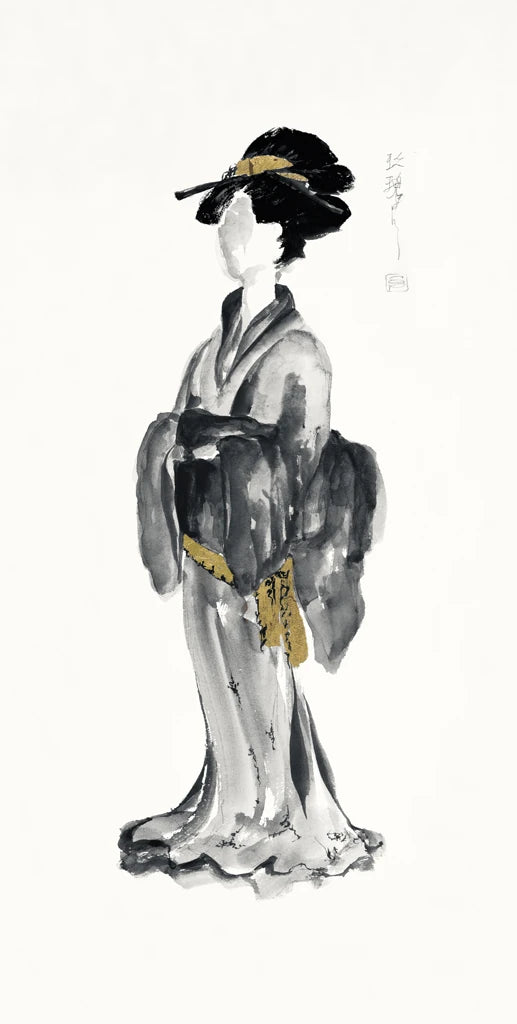 Geisha I Black and Gold by Chris Paschke
