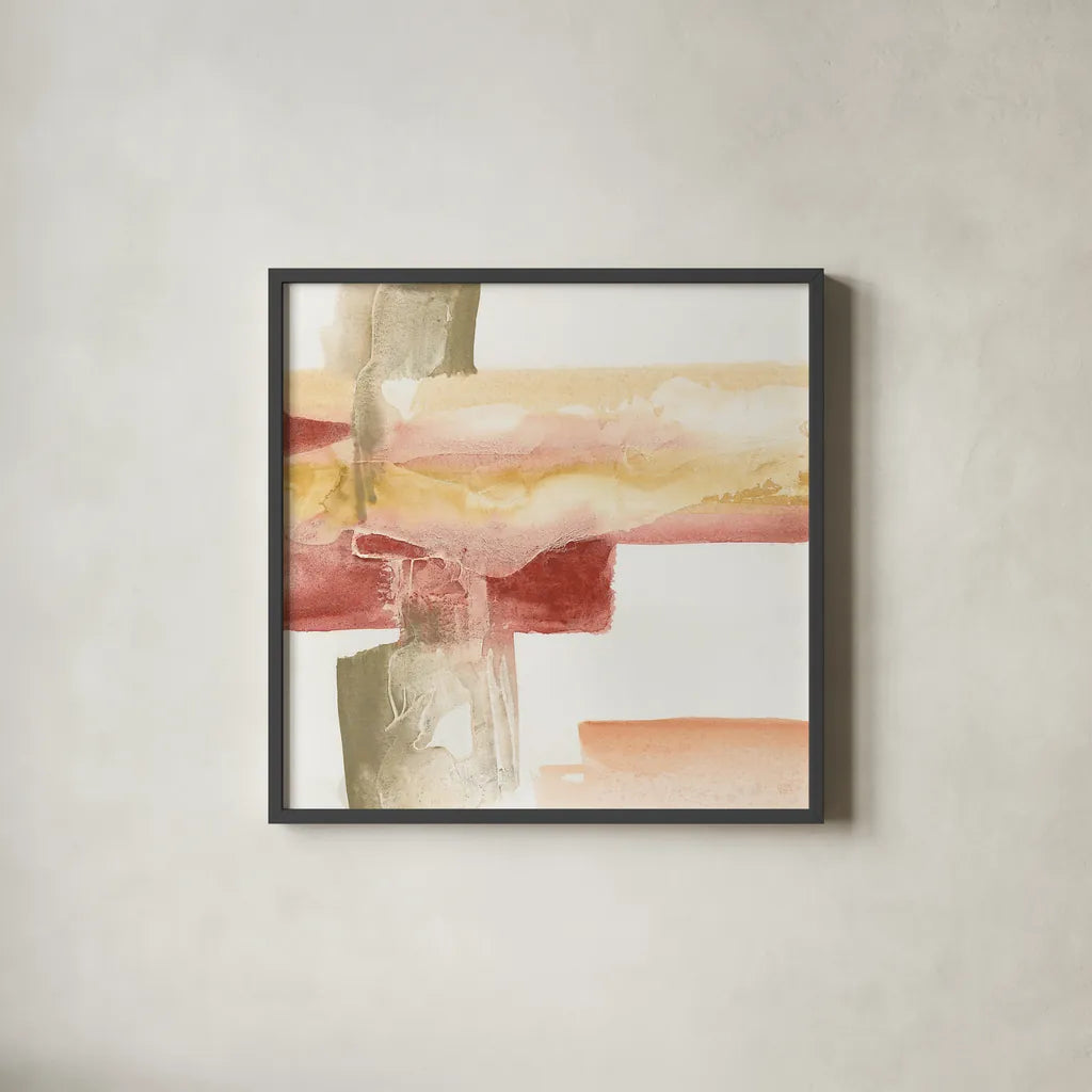 GeoScape I by Chris Paschke. Shown in a sleek black glass frame for a contemporary gallery look. Available as an archival giclee rolled canvas, fine art paper, or poster print. SKU 39566a.