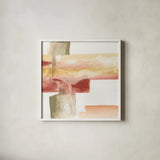 GeoScape I by Chris Paschke. Shown in a crisp white glass frame for a clean and minimalist style. Available as an archival giclee rolled canvas, fine art paper, or poster print. SKU 39566a.