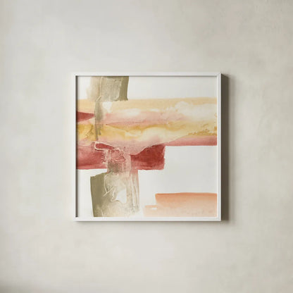 GeoScape I by Chris Paschke. Shown in a crisp white glass frame for a clean and minimalist style. Available as an archival giclee rolled canvas, fine art paper, or poster print. SKU 39566a.