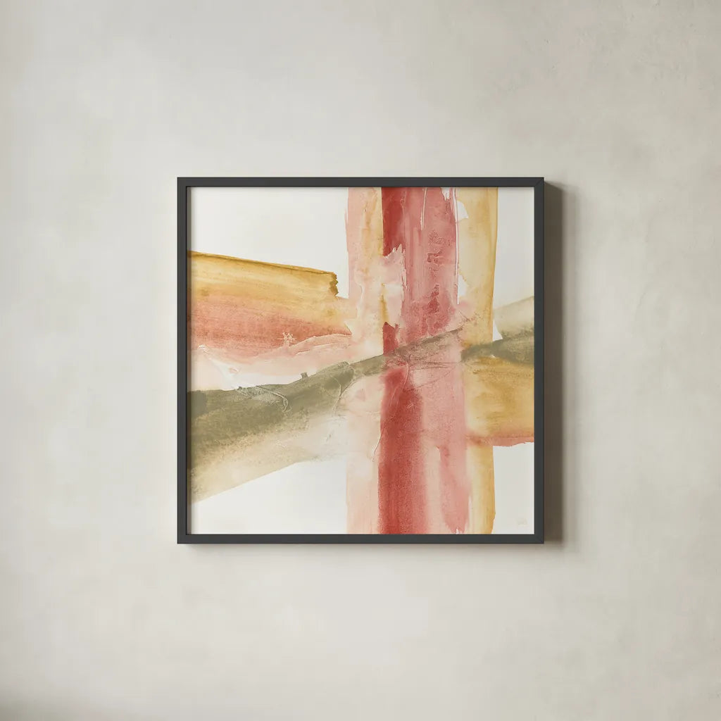 GeoScape II by Chris Paschke. Shown in a sleek black glass frame for a contemporary gallery look. Available as an archival giclee rolled canvas, fine art paper, or poster print. SKU 39567a.