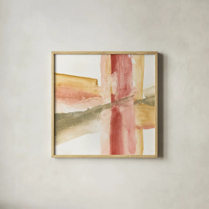 GeoScape II by Chris Paschke. Shown in a natural wood glass frame for a timeless modern aesthetic. Available as an archival giclee rolled canvas, fine art paper, or poster print. SKU 39567a.