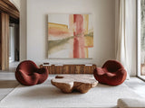 GeoScape II by Chris Paschke. Shown as extra-large giant wall art in a modern living room. Available as an archival giclee rolled canvas, fine art paper, or poster print. SKU 39567a.