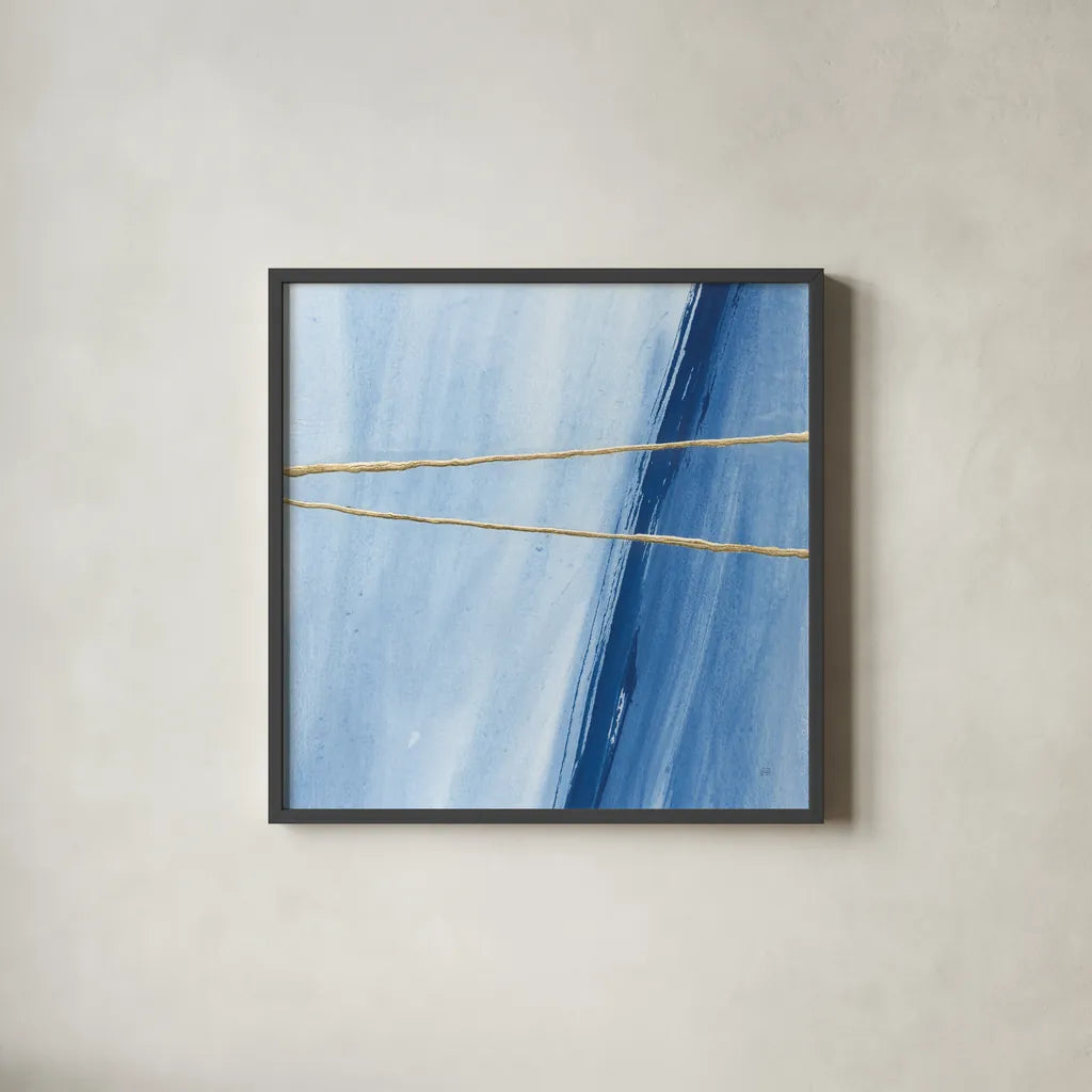 Geometrics II by Chris Paschke. Shown in a sleek black glass frame for a contemporary gallery look. Available as an archival giclee rolled canvas, fine art paper, or poster print. SKU 68181a.