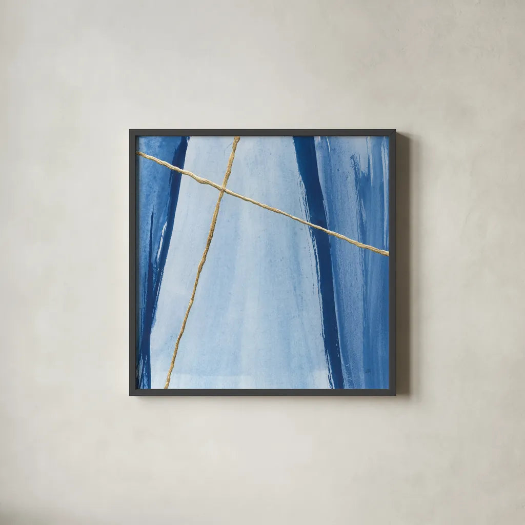 Geometrics III by Chris Paschke. Shown in a sleek black glass frame for a contemporary gallery look. Available as an archival giclee rolled canvas, fine art paper, or poster print. SKU 68182a.