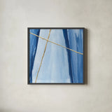 Geometrics III by Chris Paschke. Shown in a sleek black glass frame for a contemporary gallery look. Available as an archival giclee rolled canvas, fine art paper, or poster print. SKU 68182a.