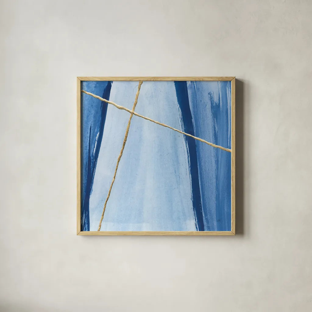 Geometrics III by Chris Paschke. Shown in a natural wood glass frame for a timeless modern aesthetic. Available as an archival giclee rolled canvas, fine art paper, or poster print. SKU 68182a.